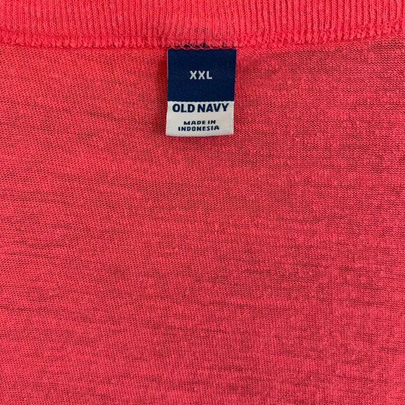 Old Navy EveryWear Linen Blend Tank Top Scoop Neck Sleeveless Hot Pink Size XXL - Picture 3 of 5